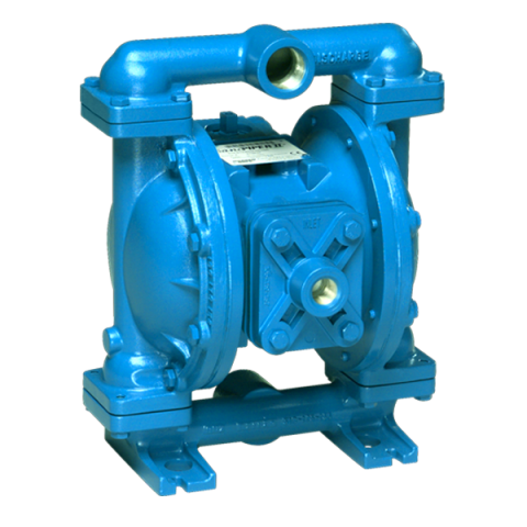 Sandpiper - 1” Standard Duty Metallic AOD (Cast Iron/Santoprene) Pump with Polyethylene Seats